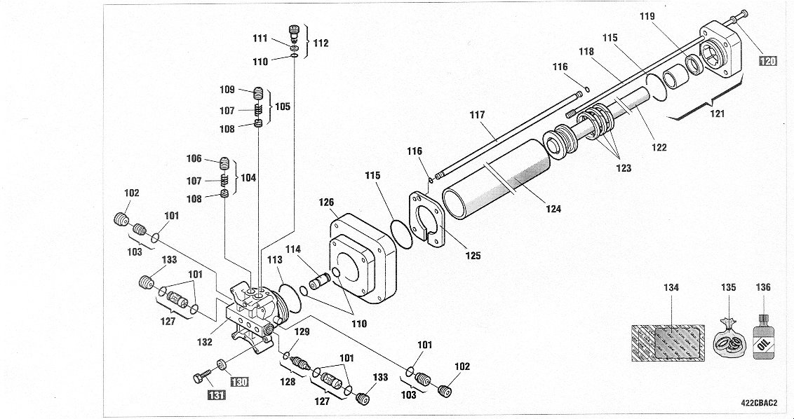 FAAC Gate Operator Repair PartsFAAC 422 Swing Operators Cylinder Part
