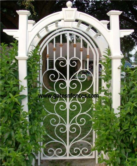 Garden made from one of our original design from a driveway gate on this particular home the driveway gate we added a Initial at the center See Below