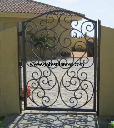 Matching Garden Gate, this custom garden gate design name Tuscany see matching Driveway Gate above