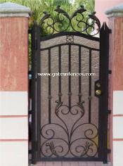 Custom Decorative Garden Gate with Privacy Backing 