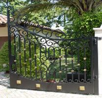 Custom Automatic Driveway Gate in Aluminum or Iron Swing Slide Custom Colors