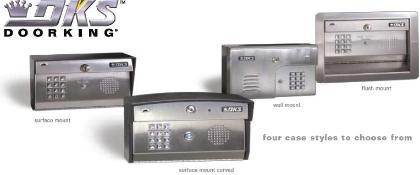 Doorking 1812 Plus new Telephone Entry System - Surface Mount - Flush Mount - Wall Mount - Curved Surface