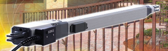 The Model 6003 swing gate actuator offers convenience and reliability in a compact design