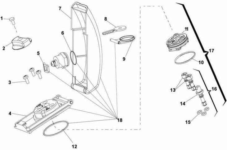 FAAC Replacement Parts for the 422 CBAC Lock & Cap