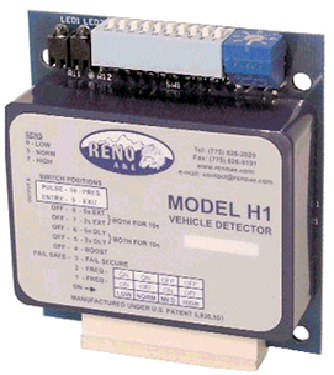 Reno Model H1 Loop Detector two Channel Plug in Style for Rack use