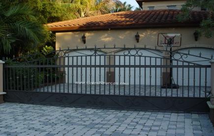 Custom Iron Entry Gates, Custom Made Entry Gates, Custon Front Entry, Custom Entry Driveway Gates