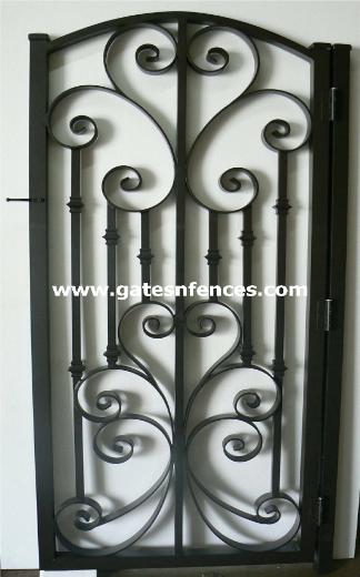 Garden Pedestrian Walk Thru Gates in Aluminum with Custom Designs