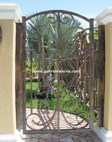 This Decorative Garden Gate is made of Aluminum also see this same design in the Driveway Section, privacy panels available