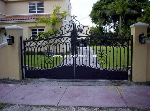 Matching Driveway Gate, Garden gate above another driveway gate with the same design below.