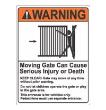 Warning Sign Needed in every gate that installs a gate opener it's the law