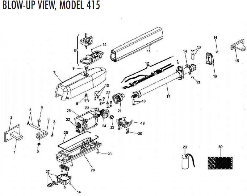 FAAC Gate Operators Repair PartsFAAC 415 Swing Operators Repair Parts