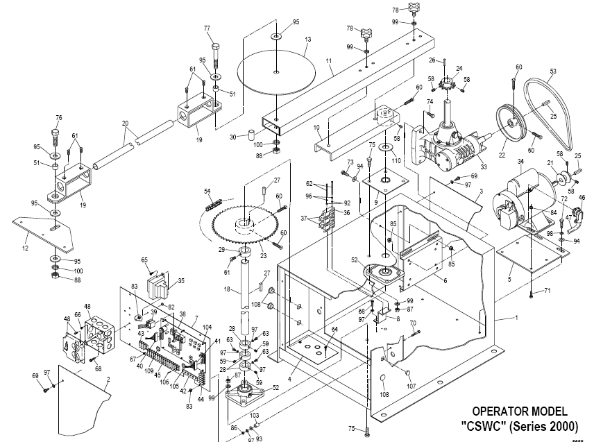 PowerMaster CSWC Swing Gate Operator Repair Parts CSWC Repair Parts