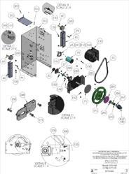 Door King DKS 9070 Expolded View 1/2hp Motor Bearing Sprokets Idler Belt Capacitor
