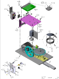 Doorking 6100 Main Body House Assembly, Shaft, Arm, Terminal Block