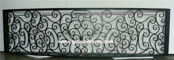 Iron Railings Designs - Aluminum Balcony Railings - Metal Rail Designs, elegant serenity design on a larger balcony railing