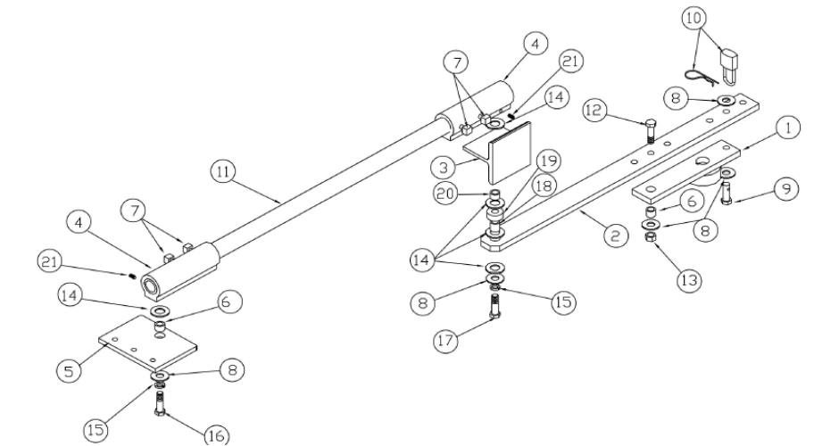 OSCO Linear SWG Replacement parts Arm Assembly Disconnect Pin Nylon Lock Nut