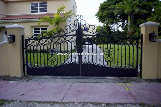 Matching Driveway Gate, Garden gate above another driveway gate with the same design below.